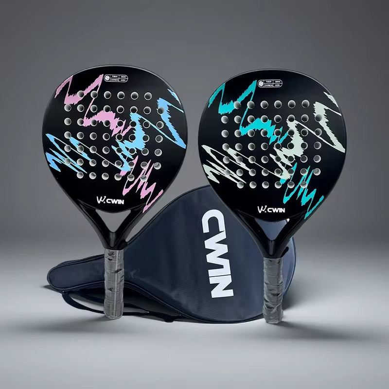 Padel Racket Carbon Fiber Soft EVA Face - Set Of 2