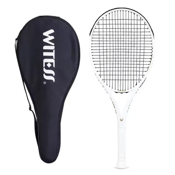 27" Tennis Racket with Carry Cover – Adult (Men & Women) - White