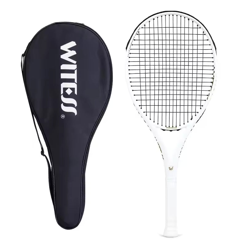 27" Tennis Racket with Carry Cover – Adult (Men & Women) - White